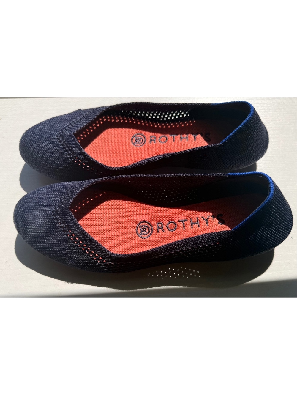 Rothy’s The Flat Navy Blue Knit Ballet Flats Women’s Size 6